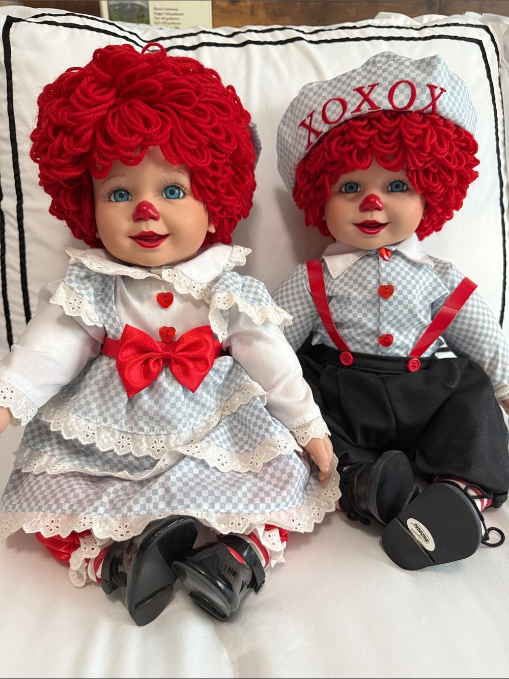 Vintage Raggedy Ann & Andy Seymour Mann Sweetie Pies Doll Set 2002
